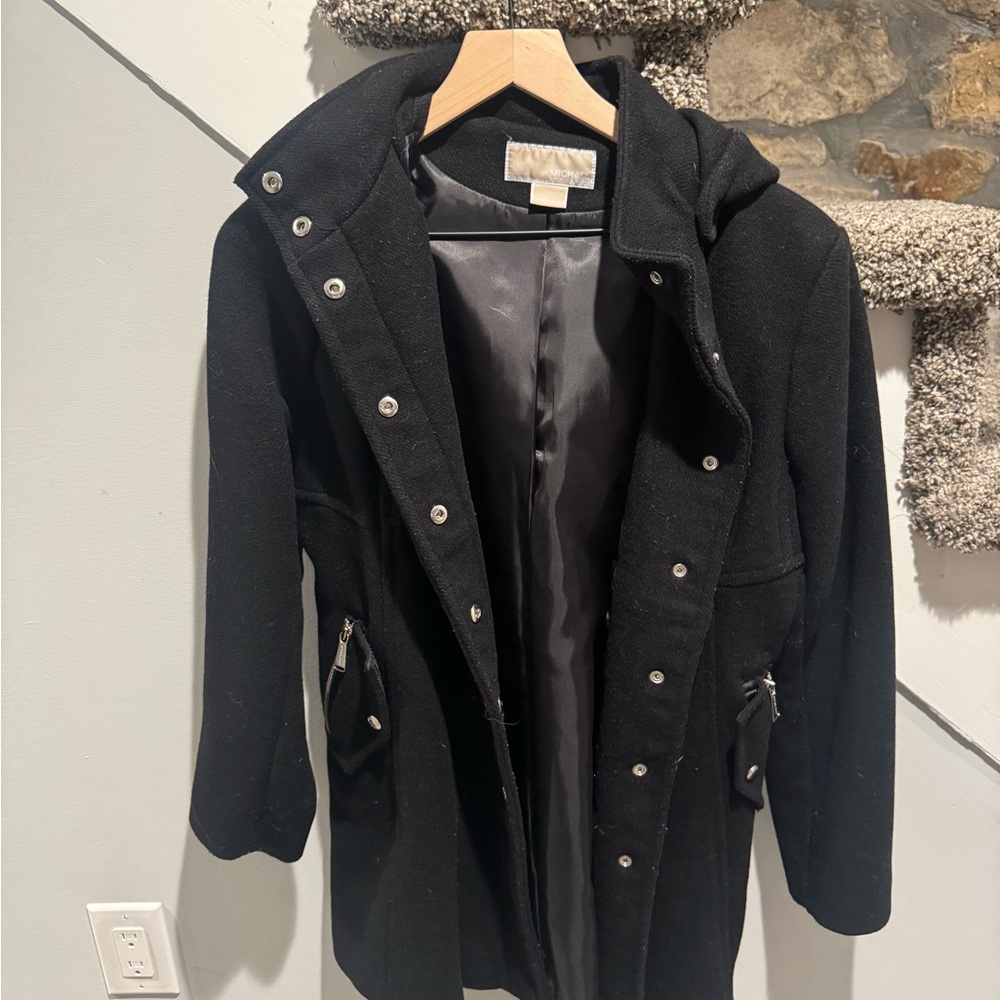 Michael Kors Black Classic Pea Coat